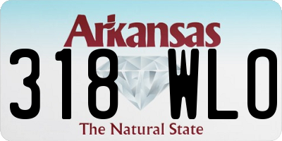 AR license plate 318WLO