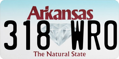 AR license plate 318WRO