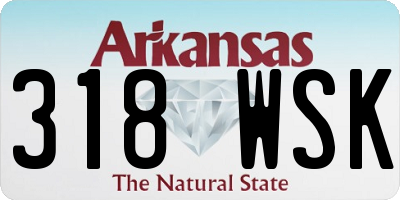AR license plate 318WSK