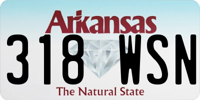 AR license plate 318WSN