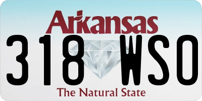 AR license plate 318WSO