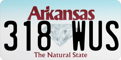 AR license plate 318WUS