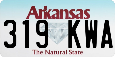 AR license plate 319KWA