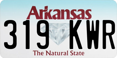 AR license plate 319KWR
