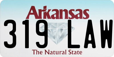 AR license plate 319LAW