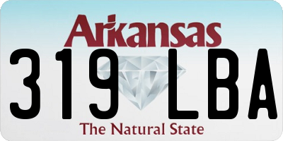 AR license plate 319LBA