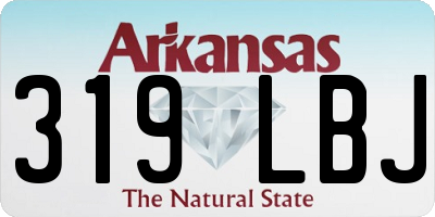 AR license plate 319LBJ