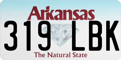 AR license plate 319LBK