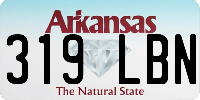 AR license plate 319LBN