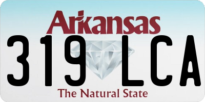 AR license plate 319LCA