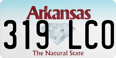 AR license plate 319LCO