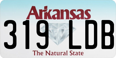 AR license plate 319LDB