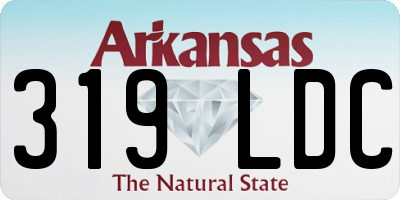 AR license plate 319LDC
