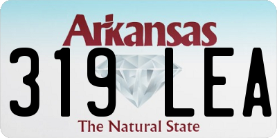 AR license plate 319LEA