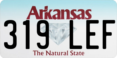 AR license plate 319LEF