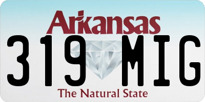 AR license plate 319MIG