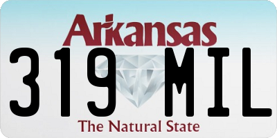 AR license plate 319MIL