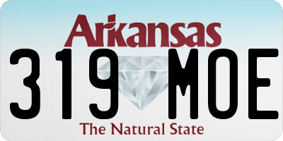 AR license plate 319MOE