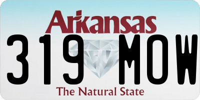 AR license plate 319MOW