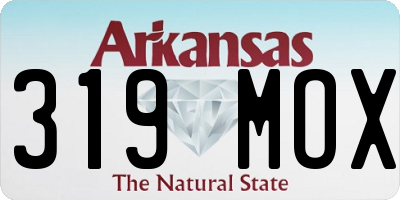 AR license plate 319MOX