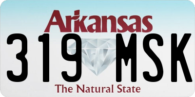 AR license plate 319MSK