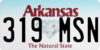 AR license plate 319MSN