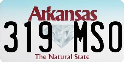 AR license plate 319MSO
