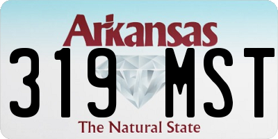 AR license plate 319MST