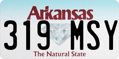 AR license plate 319MSY