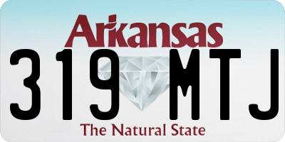AR license plate 319MTJ
