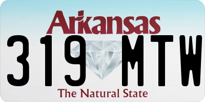 AR license plate 319MTW