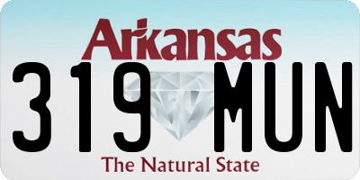 AR license plate 319MUN