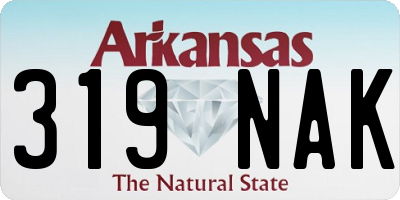 AR license plate 319NAK