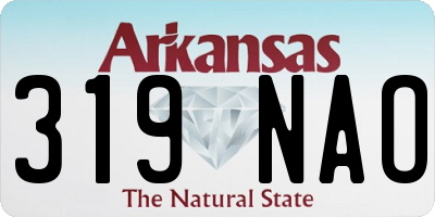 AR license plate 319NAO