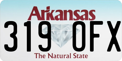 AR license plate 319OFX