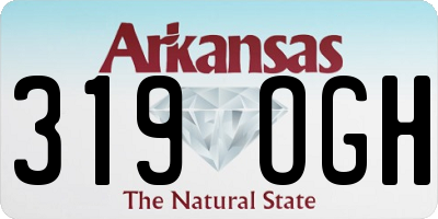 AR license plate 319OGH