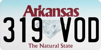 AR license plate 319VOD