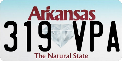 AR license plate 319VPA
