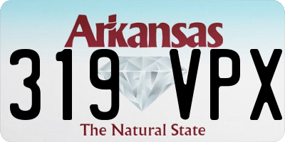 AR license plate 319VPX