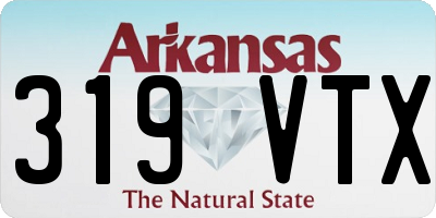 AR license plate 319VTX