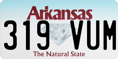 AR license plate 319VUM