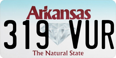 AR license plate 319VUR