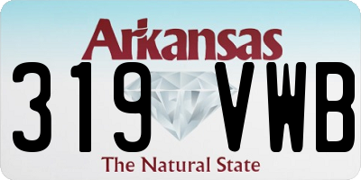 AR license plate 319VWB