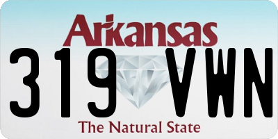 AR license plate 319VWN