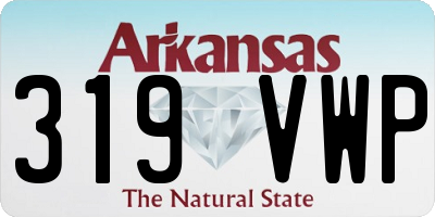 AR license plate 319VWP