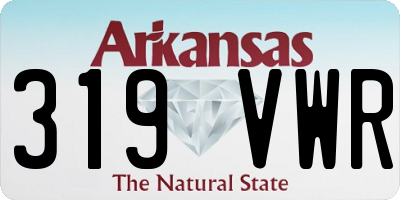 AR license plate 319VWR