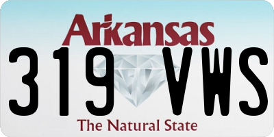 AR license plate 319VWS