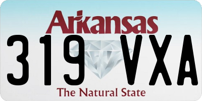 AR license plate 319VXA