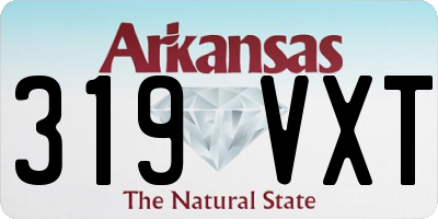 AR license plate 319VXT