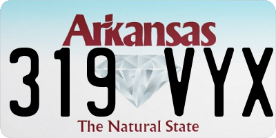 AR license plate 319VYX